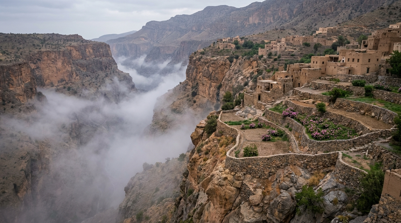 Terraced stone villages of Jabal Akhdar, Oman