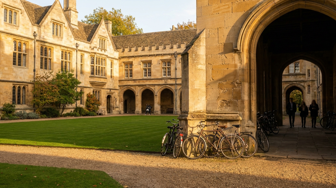 Historic university quadrangle in the United Kingdom